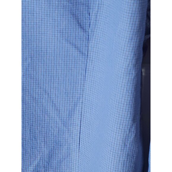 Ben Sherman Tailored Skinny Fit Mens Shirt 17 1/2 - 44/45 Blue Brown Checkered L - Picture 9 of 16